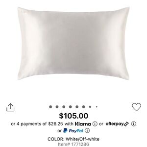 Slip Silk White Pillowcase